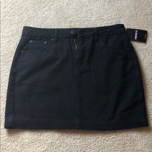 Women’s black jean mini skirt